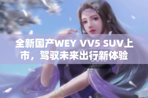 全新国产WEY VV5 SUV上市，驾驭未来出行新体验