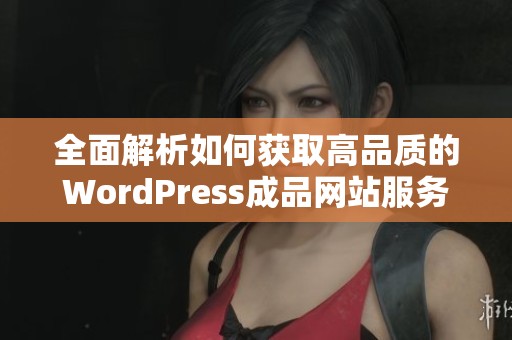 全面解析如何获取高品质的WordPress成品网站服务