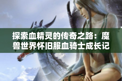 探索血精灵的传奇之路：魔兽世界怀旧服血骑士成长记第14集