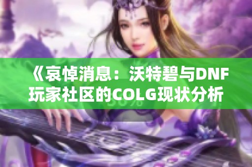 《哀悼消息：沃特碧与DNF玩家社区的COLG现状分析》