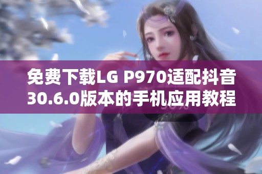 免费下载LG P970适配抖音30.6.0版本的手机应用教程