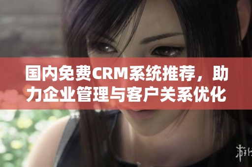 国内免费CRM系统推荐，助力企业管理与客户关系优化