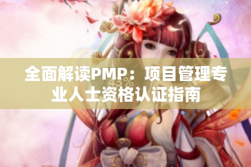 全面解读PMP：项目管理专业人士资格认证指南