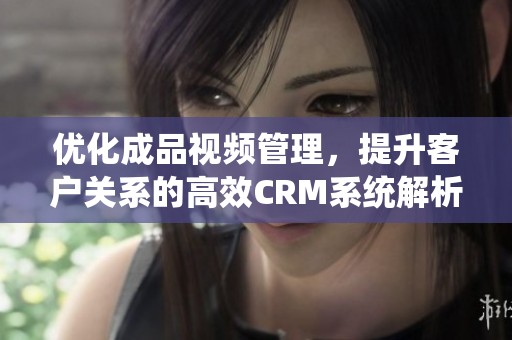 优化成品视频管理，提升客户关系的高效CRM系统解析