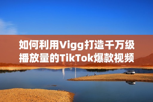 如何利用Vigg打造千万级播放量的TikTok爆款视频