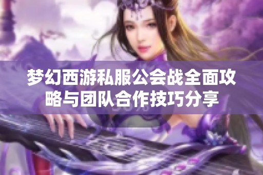 梦幻西游私服公会战全面攻略与团队合作技巧分享