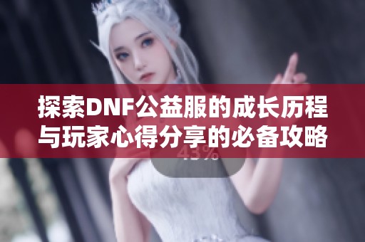 探索DNF公益服的成长历程与玩家心得分享的必备攻略