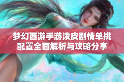 梦幻西游手游泼皮剧情单挑配置全面解析与攻略分享