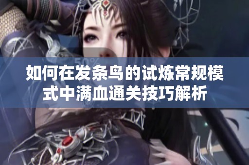 如何在发条鸟的试炼常规模式中满血通关技巧解析