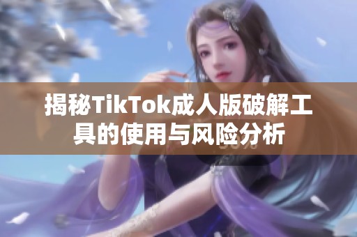 揭秘TikTok成人版破解工具的使用与风险分析