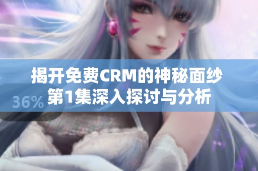 揭开免费CRM的神秘面纱 第1集深入探讨与分析