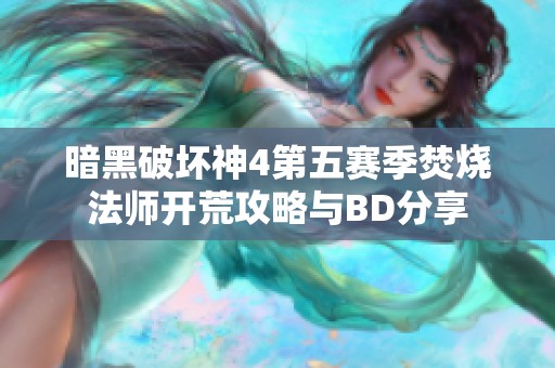 暗黑破坏神4第五赛季焚烧法师开荒攻略与BD分享