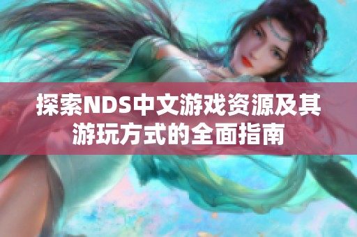 探索NDS中文游戏资源及其游玩方式的全面指南