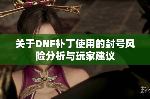 关于DNF补丁使用的封号风险分析与玩家建议
